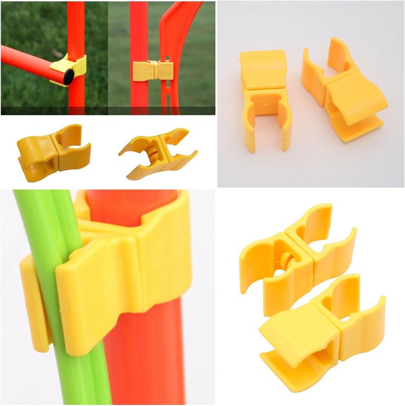 SquEqu 6 Pack Agility Poles Clip Buckle Clamp Attachement Rotatable Connector Adapter for Soccer Agility Training Pole Sticks Obstacle Course Speed Rings Hurdles Football Exercise Equipment DIY - Image 5